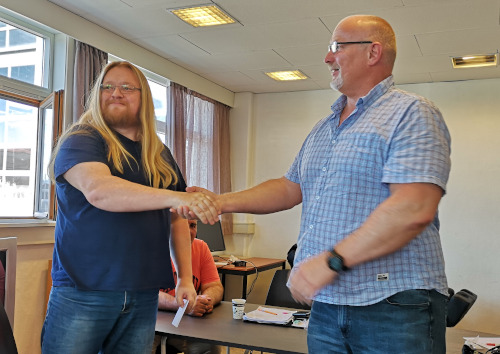 David Olsen takker Geir Robert for god innsats!