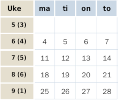 turnuskalender 2020
